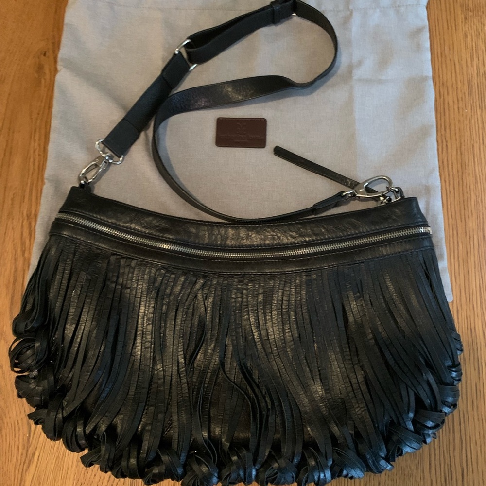 Katherine Kwei Reversible Hobo in Black/Silver